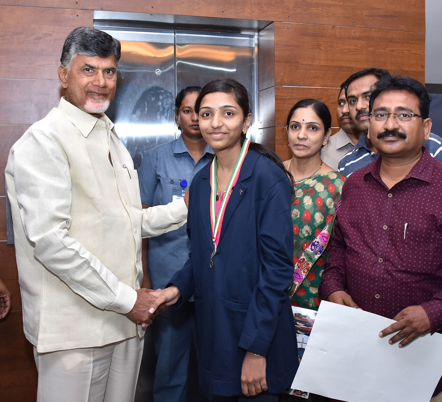 P. Laya with CM
